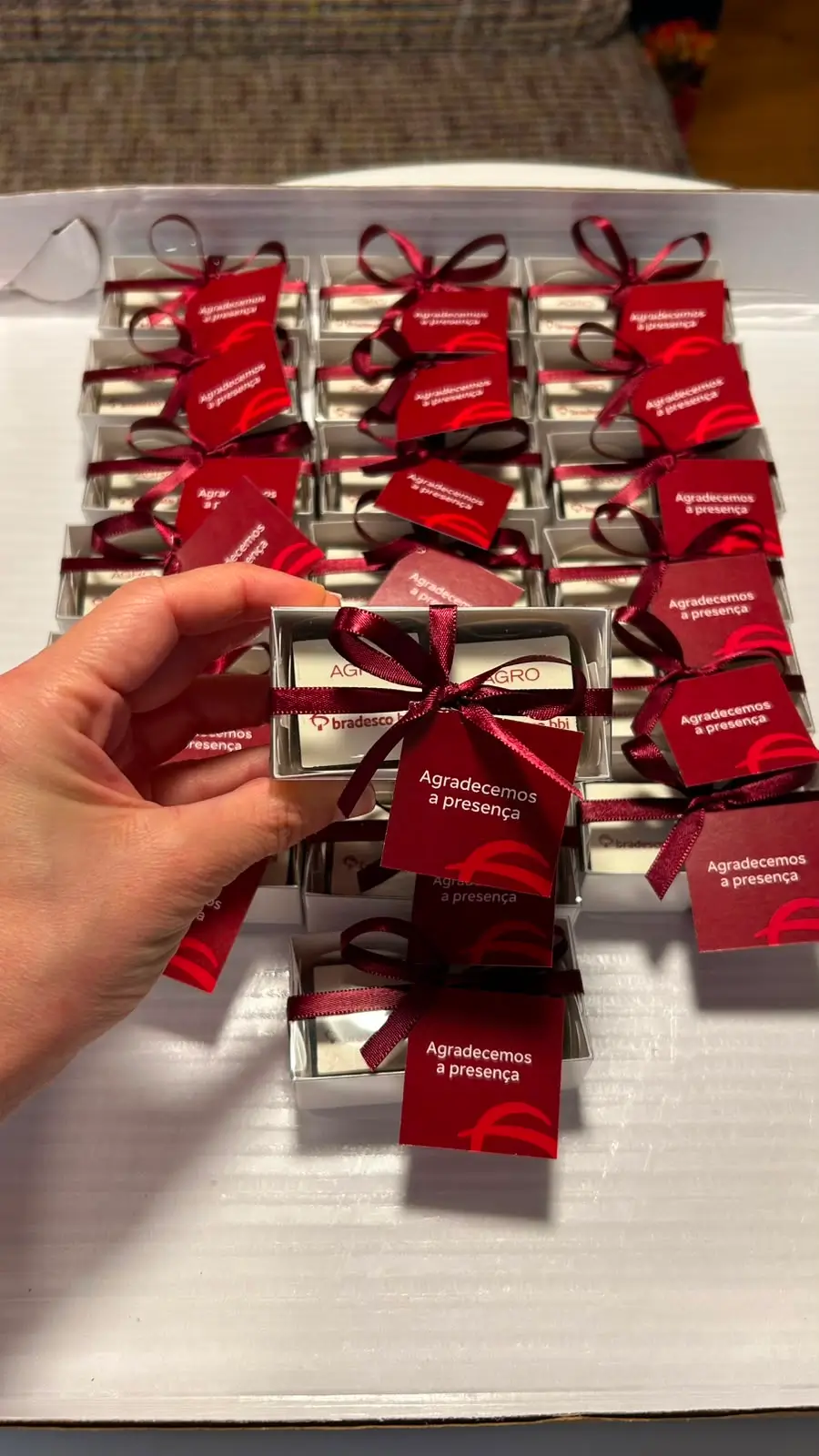 Doce personalizado como brinde corporativo Bradesco | Le Malu